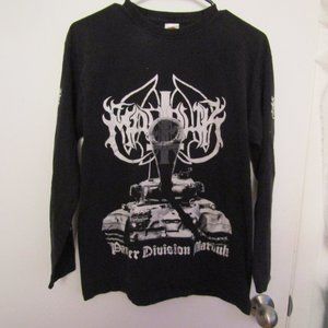 Marduk Black Metal Panzer Division Marduk Band Long Sleeve Shirt Size M